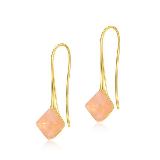 Rose Quartz Drop Earrings