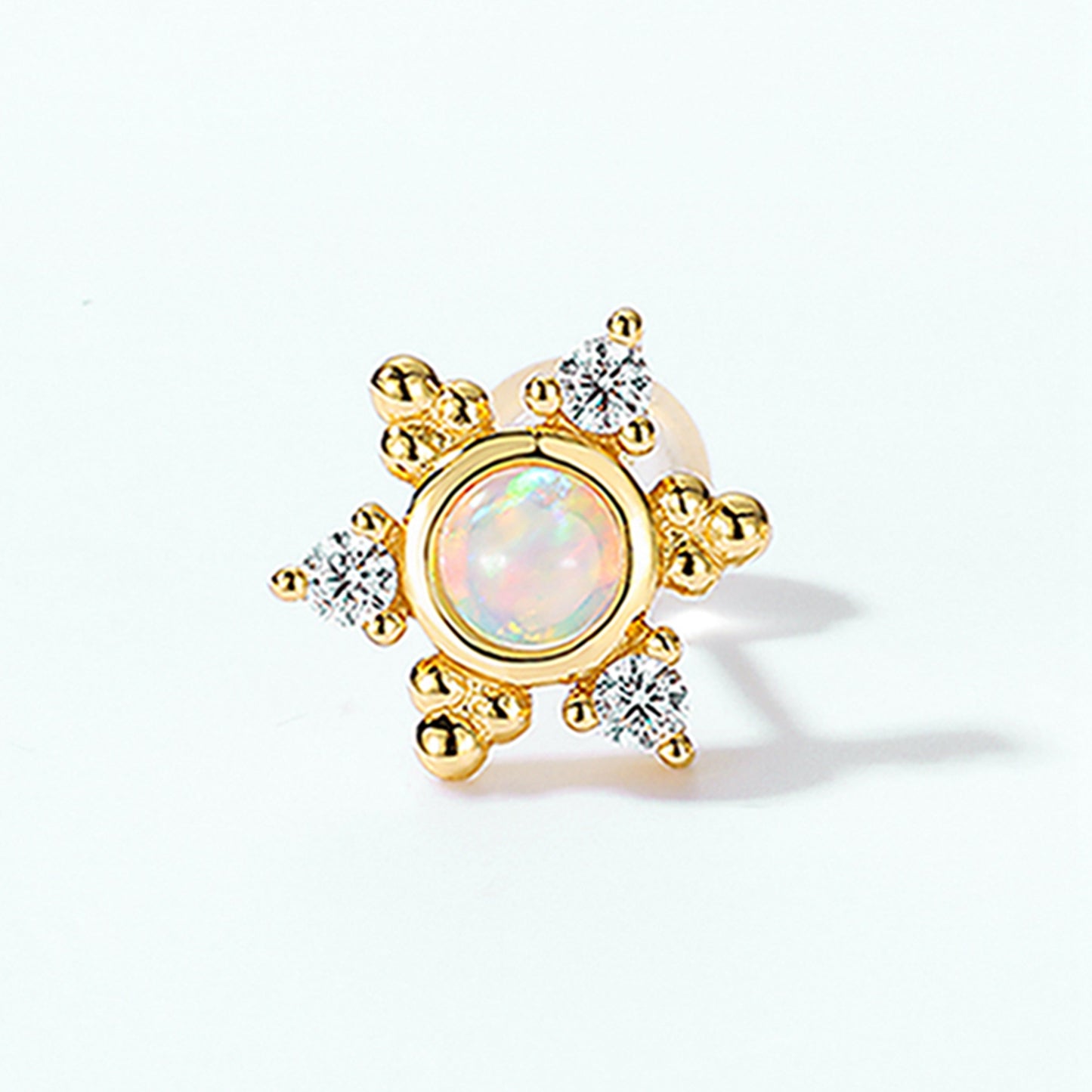 Opal Starburst Stud Earrings