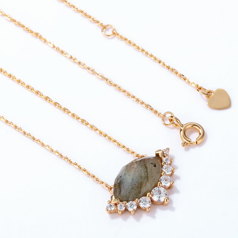 Labradorite Eye Pendant Necklace