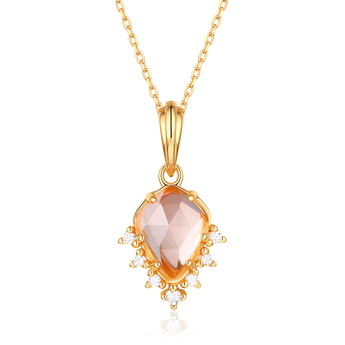 Rose Quartz Dainty Pendant Necklace