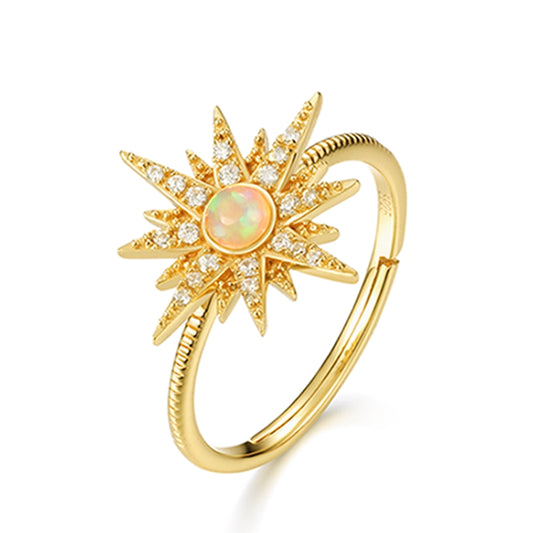 Opal Sun Adjustable Ring