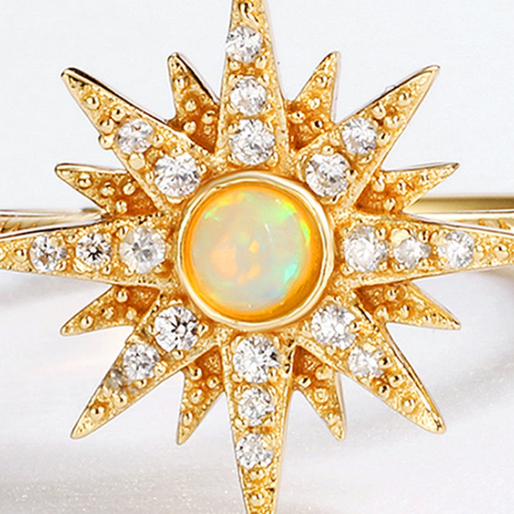 Opal Sun Adjustable Ring