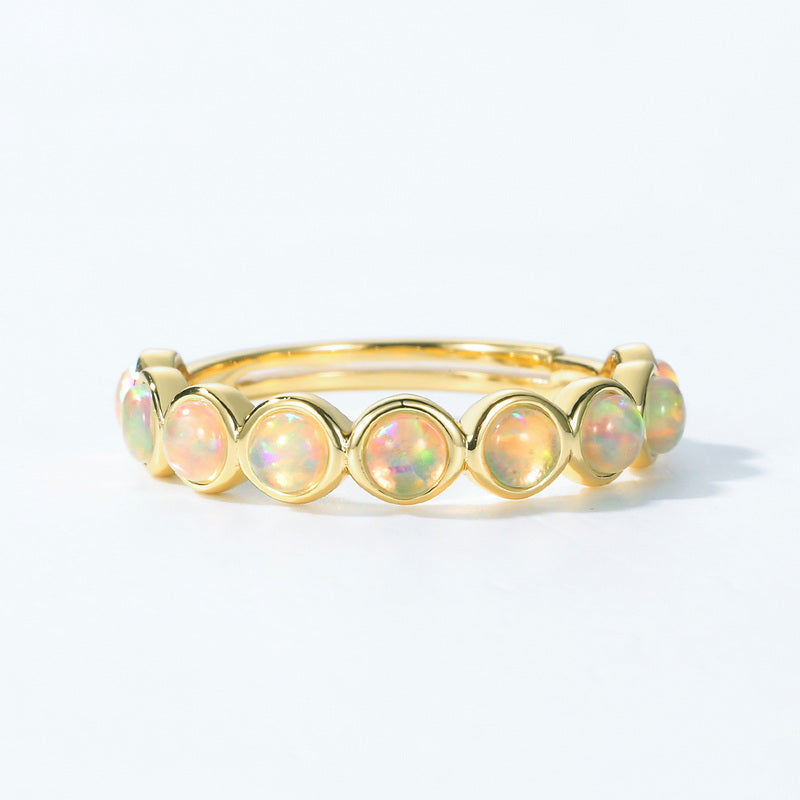 Opal Row Adjustable Ring