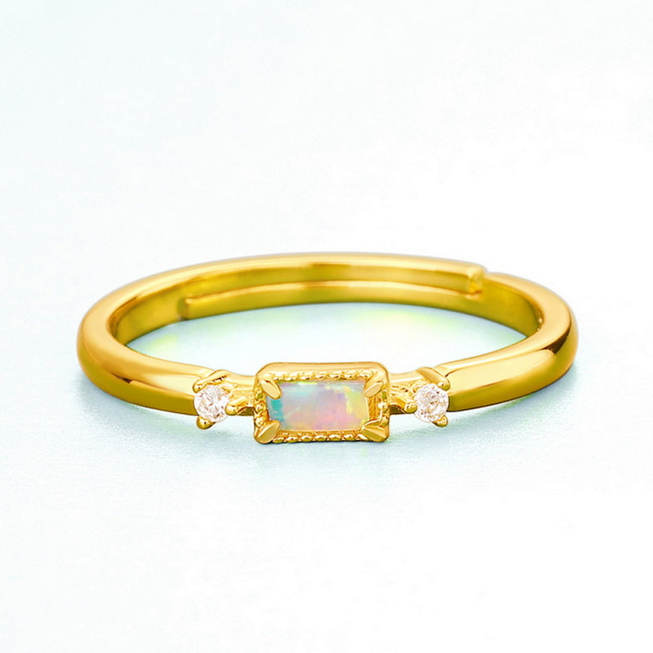 Opal Dainty Adjustable Ring