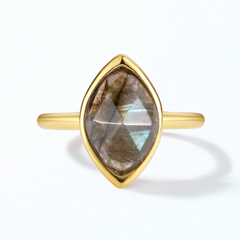 Labradorite Marquise Cut Adjustable Ring