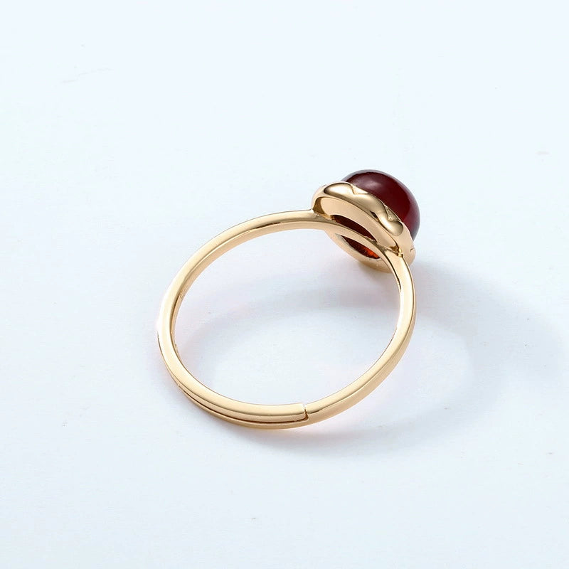 Crystal Round Cut Adjustable Ring